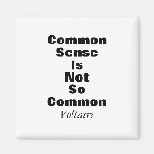 Voltaire Common Sense Quote Magnet (Voorkant)