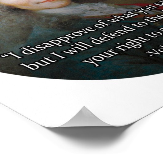 Voltaire Free Speech Poster (Hoek)