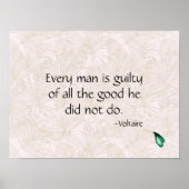 Voltaire Inspirerend prijsopgave Poster (Voorkant)