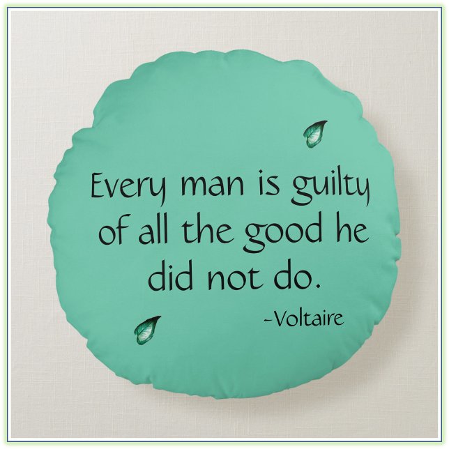 Voltaire Inspirerend prijsopgave Rond Kussen (Creator heeft geüpload)