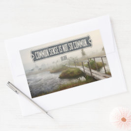 Voltaire Inspirerend quote "gezond verstand" Rechthoekige Sticker
