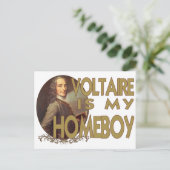 Voltaire is mijn huisjongen briefkaart (Staand voorkant)