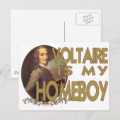 Voltaire is mijn huisjongen briefkaart (Voorkant / Achterkant)