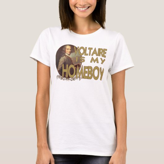 Voltaire is mijn huisjongen t-shirt (Voorkant)