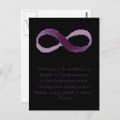 Voltaire Meditation Infinity Quote Briefkaart (Voorkant / Achterkant)