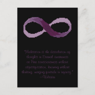 Voltaire Meditation Infinity Quote Briefkaart