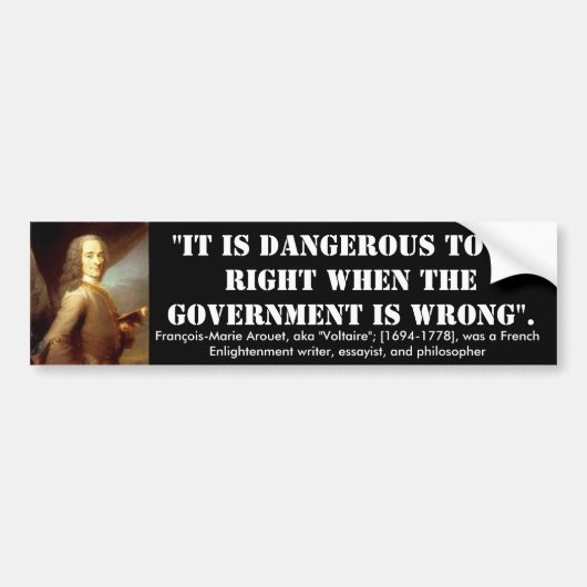 Voltaire_Quote_01 Bumpersticker (Voorkant)