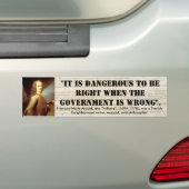 Voltaire_Quote_03 Bumpersticker (Op auto)