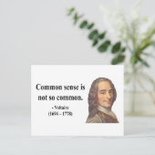 Voltaire Quote 3b Briefkaart (Staand voorkant)