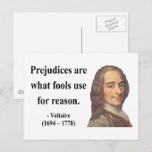 Voltaire Quote 4b Briefkaart (Voorkant / Achterkant)