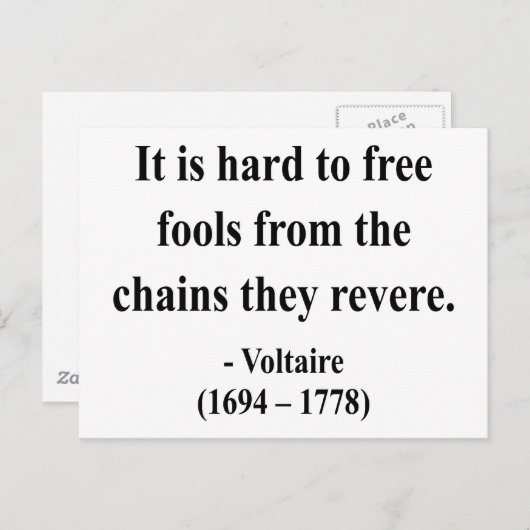 Voltaire Quote 5a Briefkaart (Voorkant / Achterkant)