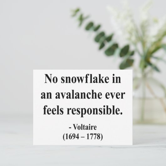 Voltaire Quote 6a Briefkaart (Staand voorkant)