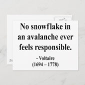 Voltaire Quote 6a Briefkaart (Voorkant / Achterkant)