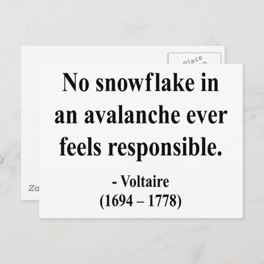 Voltaire Quote 6a Briefkaart (Voorkant / Achterkant)