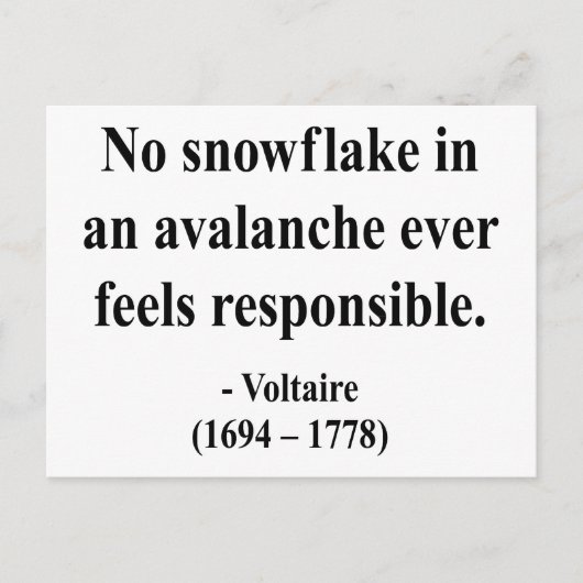 Voltaire Quote 6a Briefkaart (Voorkant)