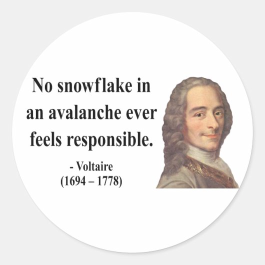 Voltaire Quote 6b Ronde Sticker (Voorkant)