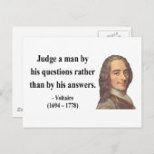 Voltaire Quote 8b Briefkaart (Voorkant / Achterkant)