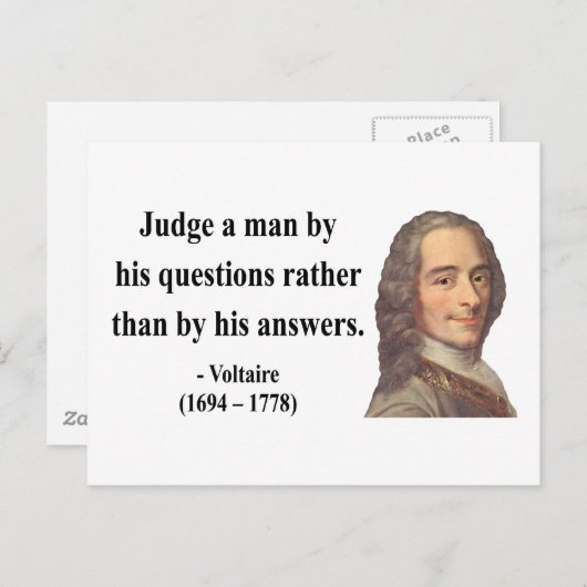 Voltaire Quote 8b Briefkaart (Voorkant / Achterkant)