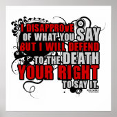 Voltaire Quote (kleur) Poster (Voorkant)