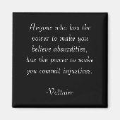 Voltaire Quote Magnet- Absurditeiten Magneet (Voorkant)