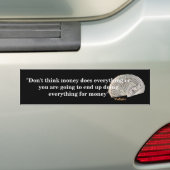 Voltaire Quote over geld Bumpersticker (Op auto)
