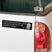 Voltaire Quote over wie je Bumpersticker bestuurt (Op Truck)