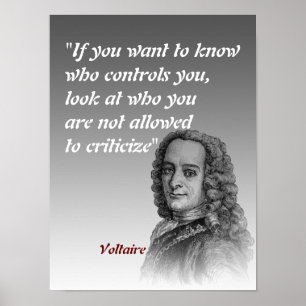Voltaire Quote over wie je Poster controleert