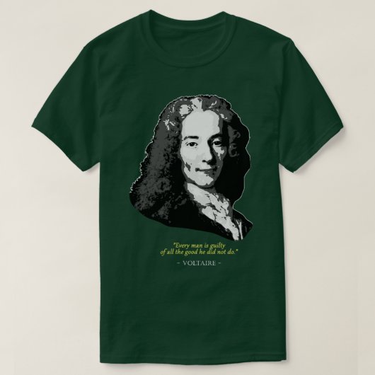 Voltaire Quote T-shirt (Design voorkant)