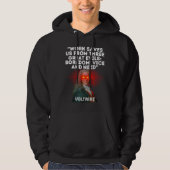 Voltaire Quote Work Saves Us From Three Great Evil Hoodie (Voorkant)