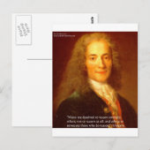 Voltaire Reden Citaat Cadeaus T-shirts & Kaarten (Voorkant / Achterkant)