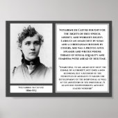 Voltairine de Cleyre Feministische Libertarian Arn Poster (Voorkant)