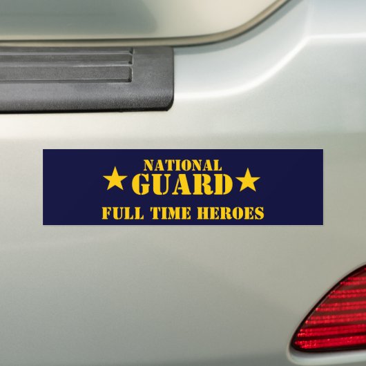 voltijdse helden van de nationale garde bumpersticker (Op auto)