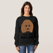 Voltijdse hond Pap Poodle Trui (Voorkant volledig)