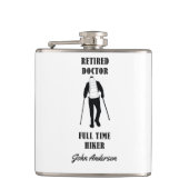 Voltijdskoppeling arts in ruste op maat heupfles (Voorkant)