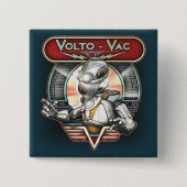 Volto-Vac Retro Robot Square Button (Voorkant)