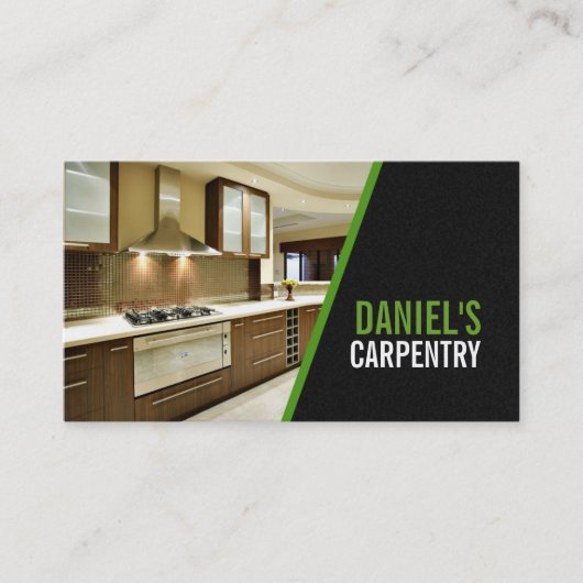Voltooi Carpentry, Mill Work, Construction Busines Visitekaartje (Voorkant)