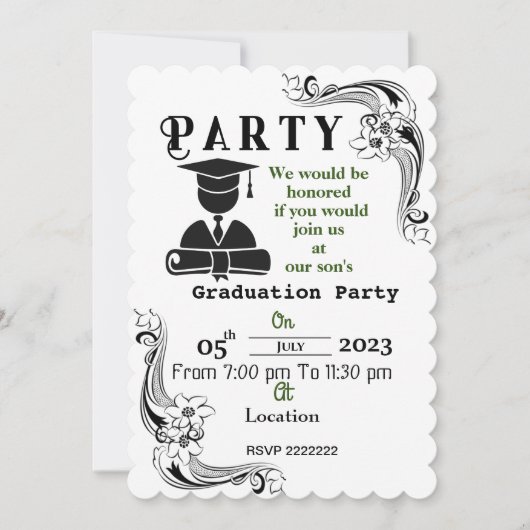 Voltooi de graad   kaart (Voorkant)