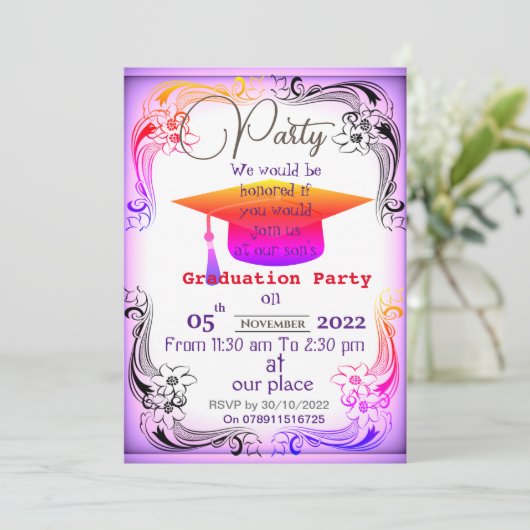 Voltooi de graad   kaart (Staand voorkant)