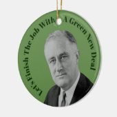 Voltooi de Groene Nieuwe Overeenkomst van de Baan Keramisch Ornament (Links)