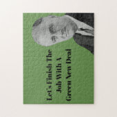 Voltooi de Groene Nieuwe Overeenkomst van de Baan Legpuzzel (Verticaal)