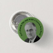 Voltooi de Groene Nieuwe Overeenkomst van de Baan Ronde Button 3,2 Cm (Voorkant /achterkant)
