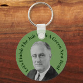 Voltooi de Groene Nieuwe Overeenkomst van de Baan Sleutelhanger (Voorkant)