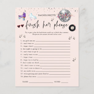 Voltooi de term Roller Skating Bachelorette Game