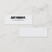 Voltooi het gewoon. Visitekaartje (Voorkant / Achterkant)