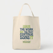 Voltooi het werk tote bag (Voorkant)