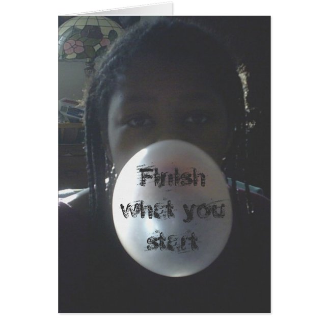 Voltooi wat u start met de kaart (Voorkant)