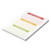 Voltooid, begin en denk er over na notitieblok (Linkerzijde)