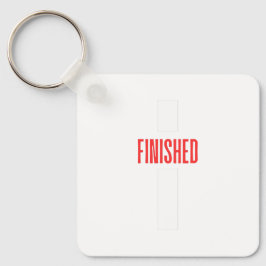 Voltooid - Christelijk kruisontwerp | Het is afgel Sleutelhanger