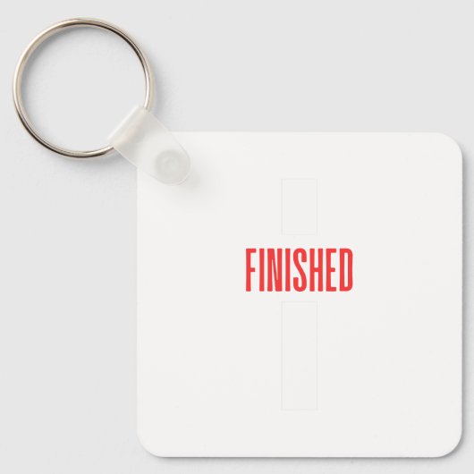 Voltooid - Christelijk kruisontwerp | Het is afgel Sleutelhanger (Voorkant)