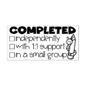 Voltooid docent stempel (Afrduk)